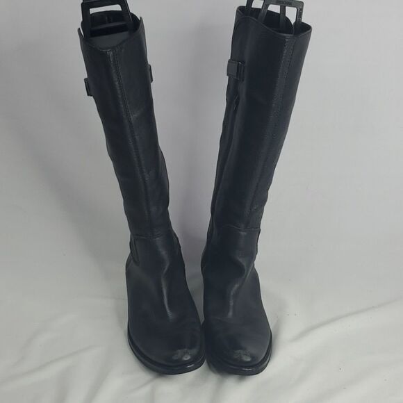 6.5 MATISSE Brazil * BLACK pebbled LEATHER ADJUSTABLE RIDING BOOTS 6 - Picture 15 of 15